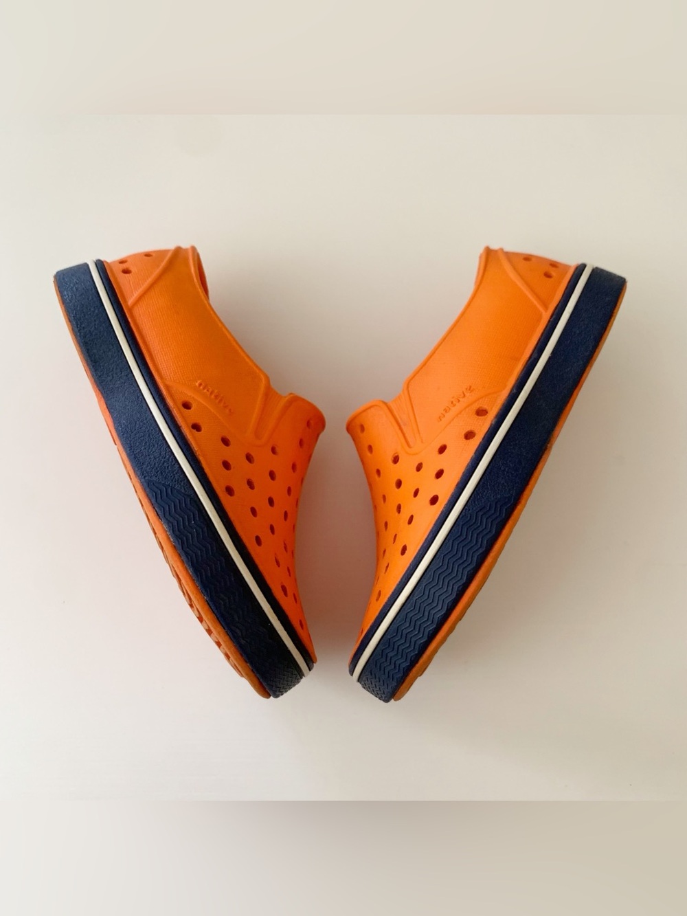 Native Miles Sneakers • Orange & Navy Blue • c7